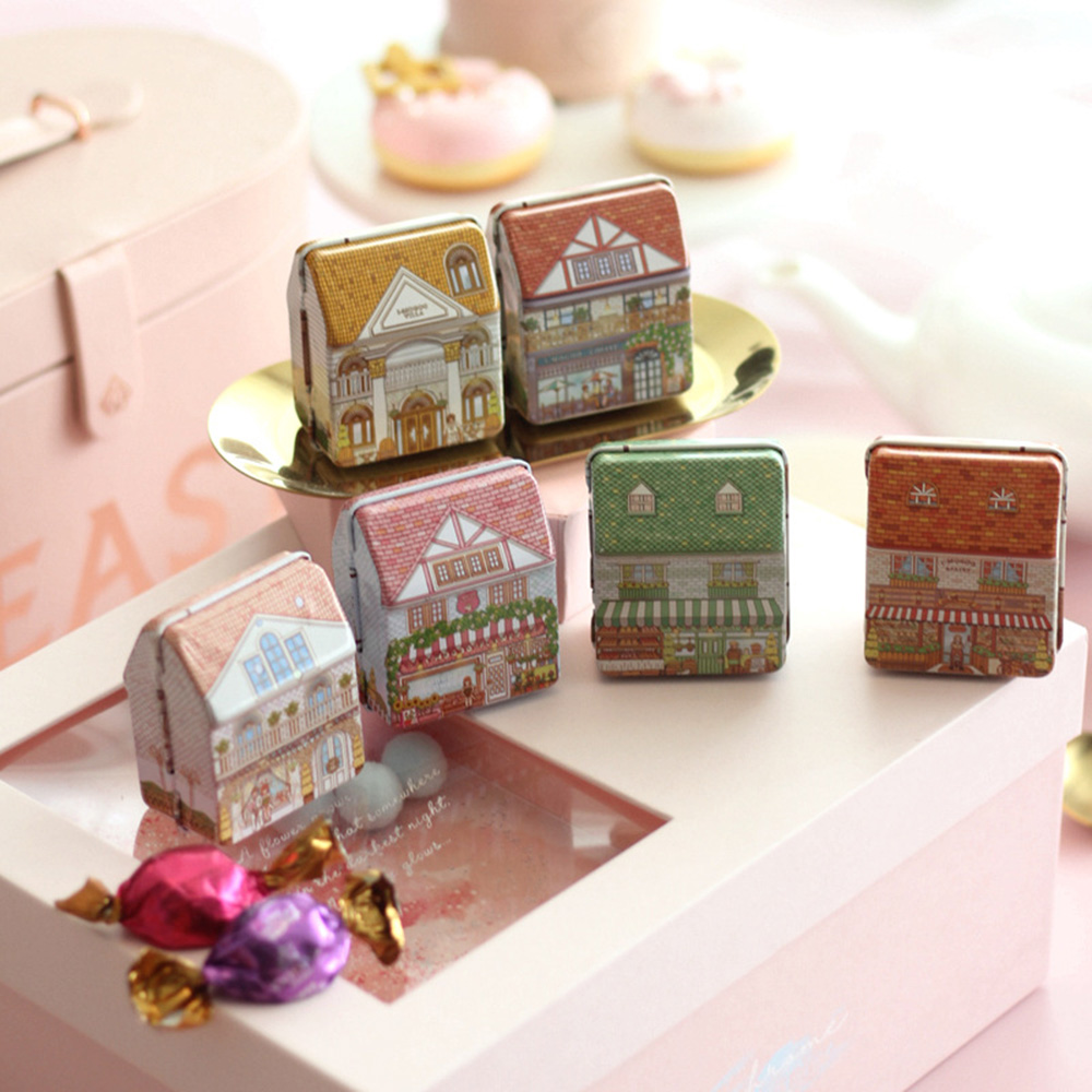 Tin Container Lid - 6 Cajas Metálicas Mini con Forma