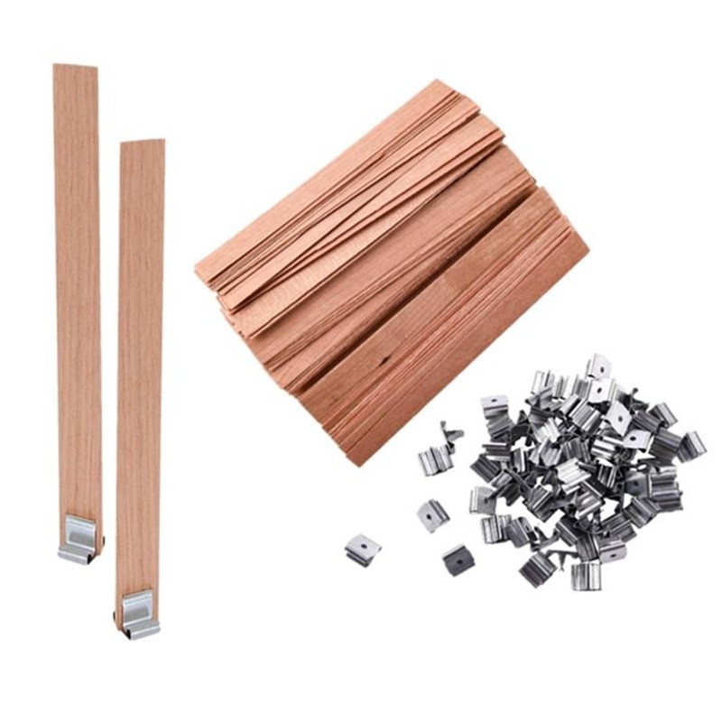 Wood Wick Crackle - Juego de mecha de vela de