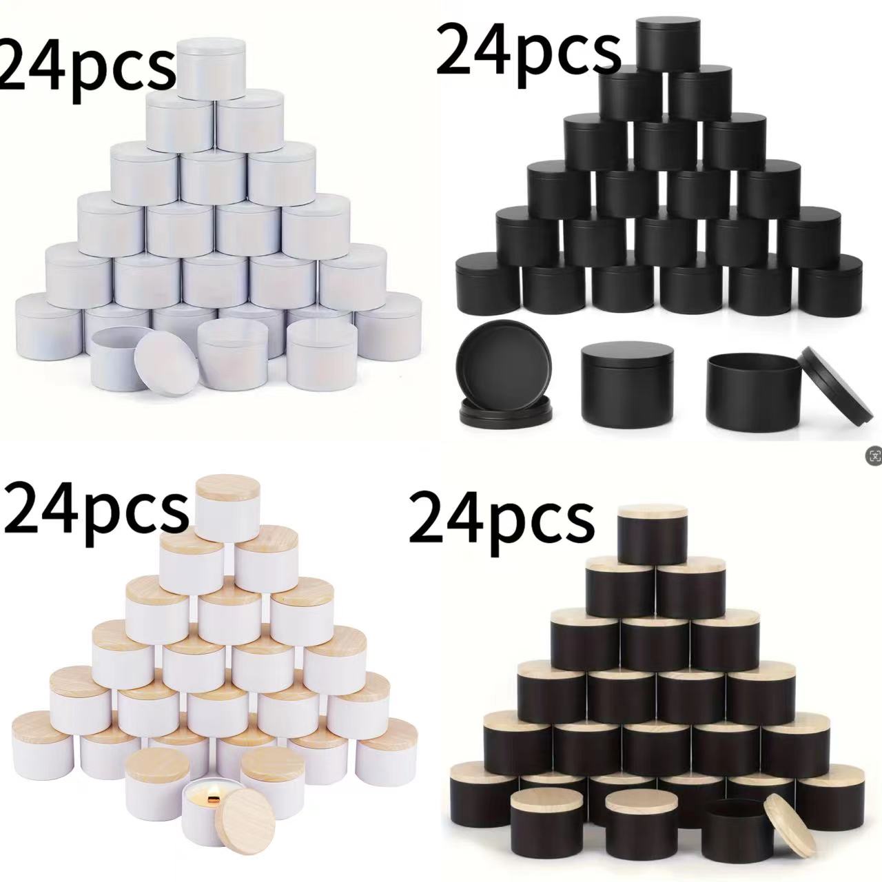 Candle Making Jars Wholesale - Paquete de 24 latas de velas