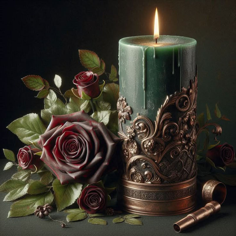 Candle Making Vinings - Molde de silicona vintage con relieve