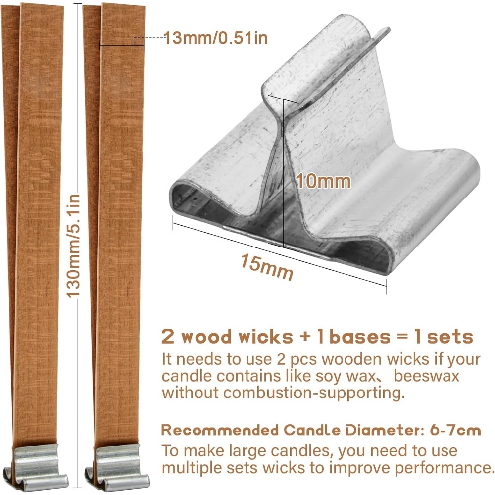 Wood Wick Crackle - ? ¡Gran Venta! 100 Mechas de
