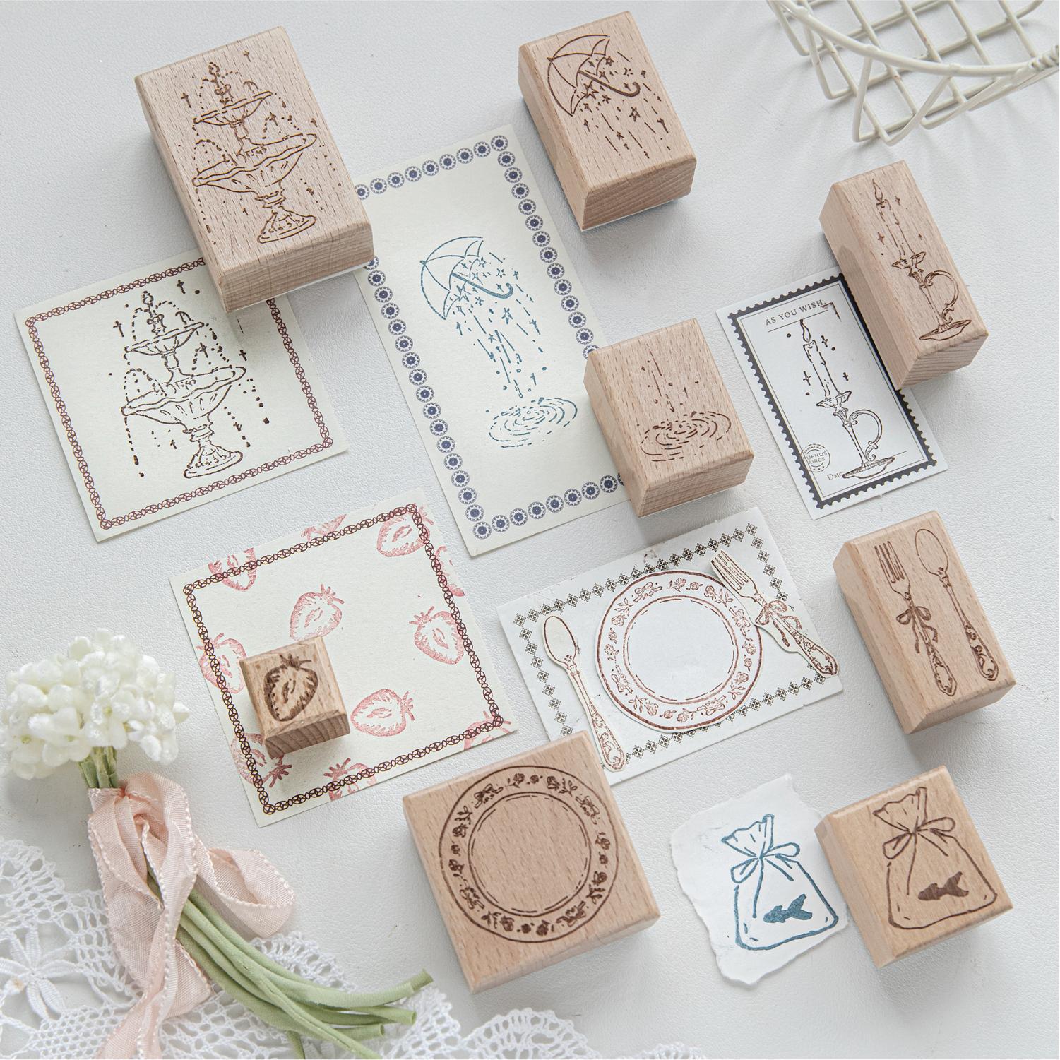 Candle Making Supplies - Sello de madera con diseño de