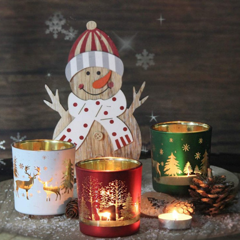 Candle Making Jars Wholesale - Recipientes navideños de vidrio para velas