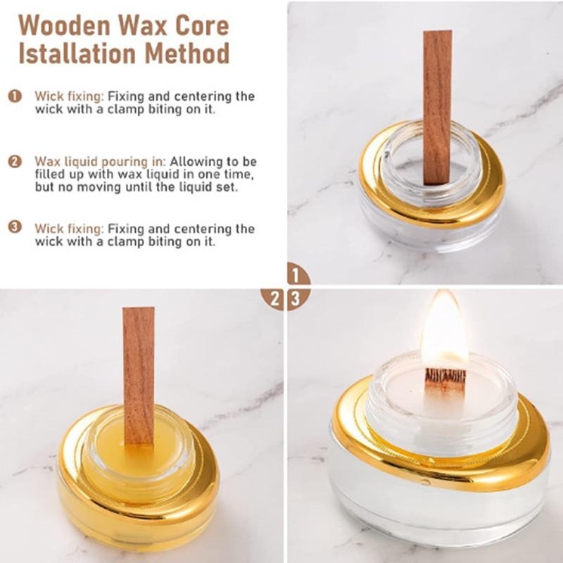Juego de mecha de vela de made - Wood Wick Crackle reseña y precio
