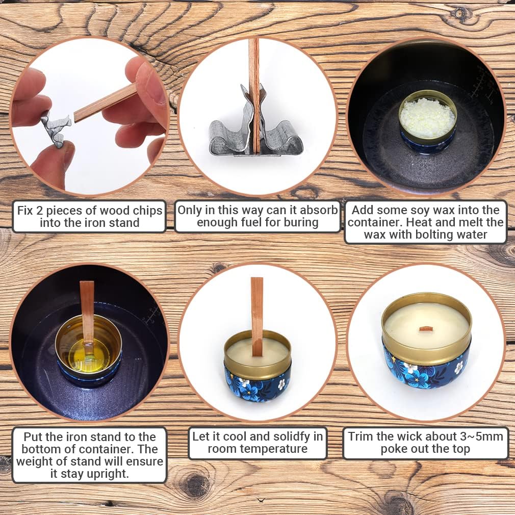 1-5 Bolsas de Mechas de Madera - Wood Wick Crackle reseña y precio