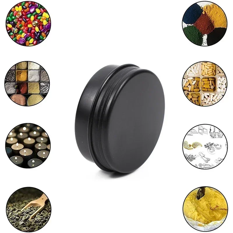 Frascos de vela vacíos negros  - Tin Container Lid reseña y precio
