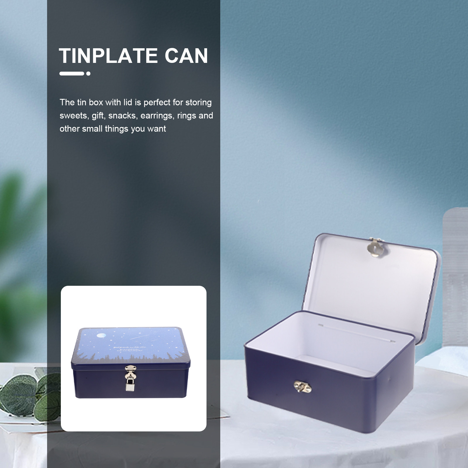 Caja de Hojalata para Regalo,  - Tin Container Lid reseña y precio