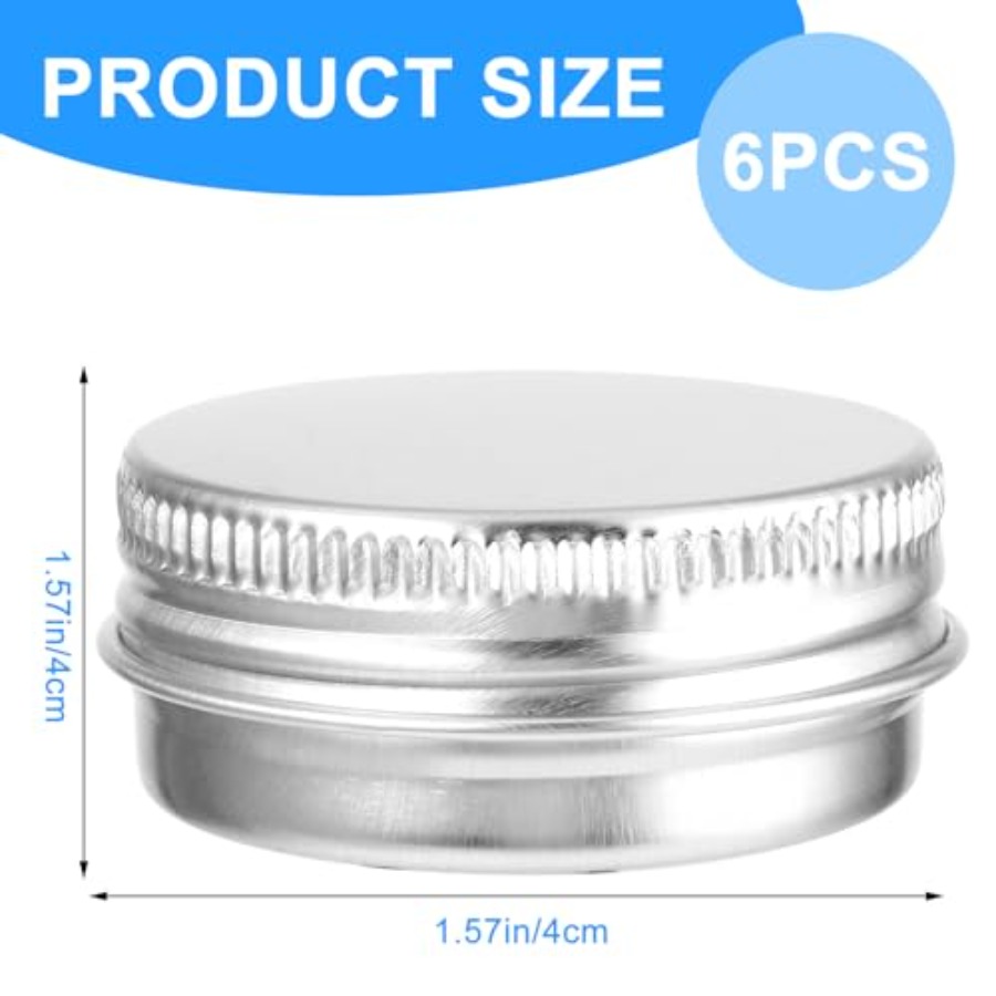 Paquete de 6 Envases Redondos  - Tin Container Lid reseña y precio