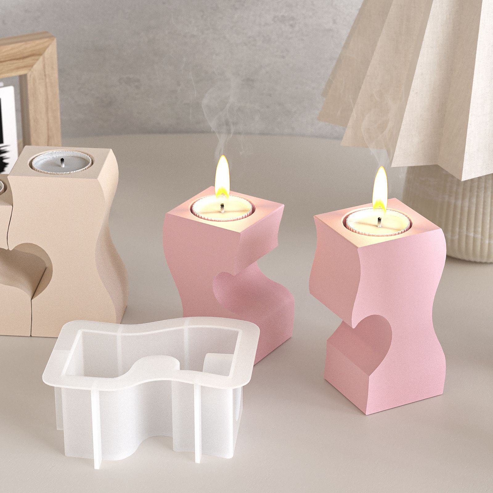 S corazón candelabro moldes de - Candle Making Supplies reseña y precio
