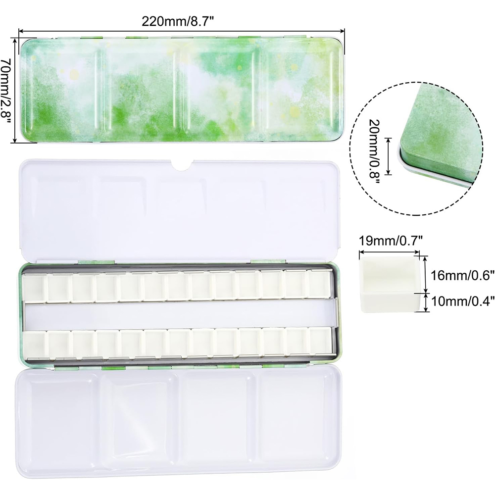 Paleta de acuarelas vacía, lat - Tin Container Lid reseña y precio