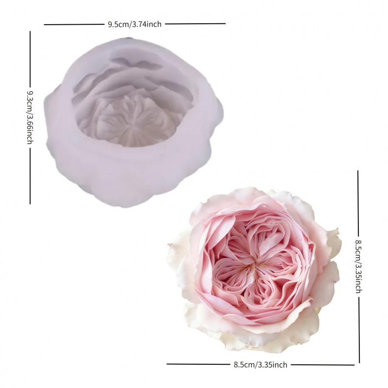 Molde con forma de rosa Austin - Candle Making Austin reseña y precio