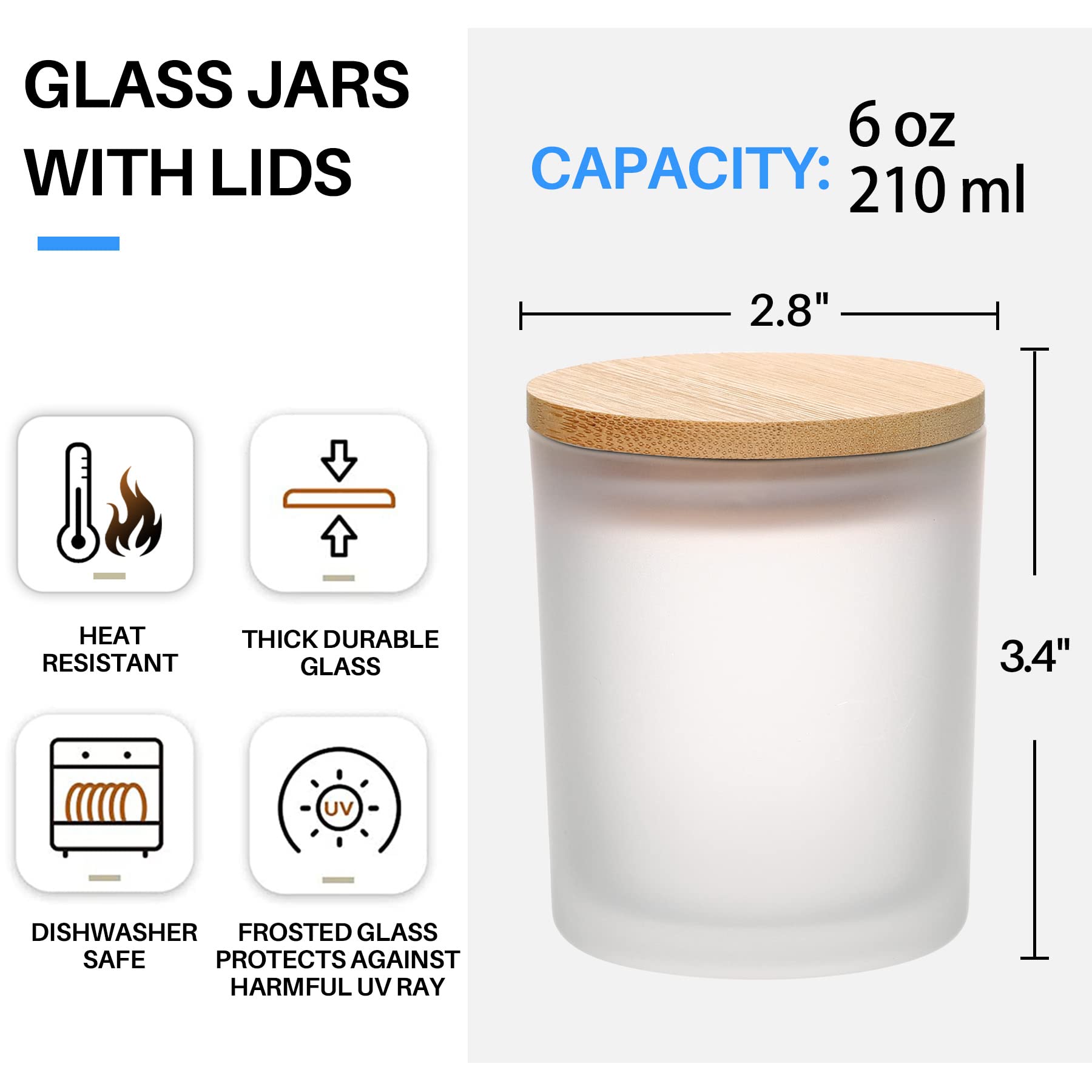 Tarro de vela de vidrio ámbar  - Candle Making Jars Wholesale reseña y precio